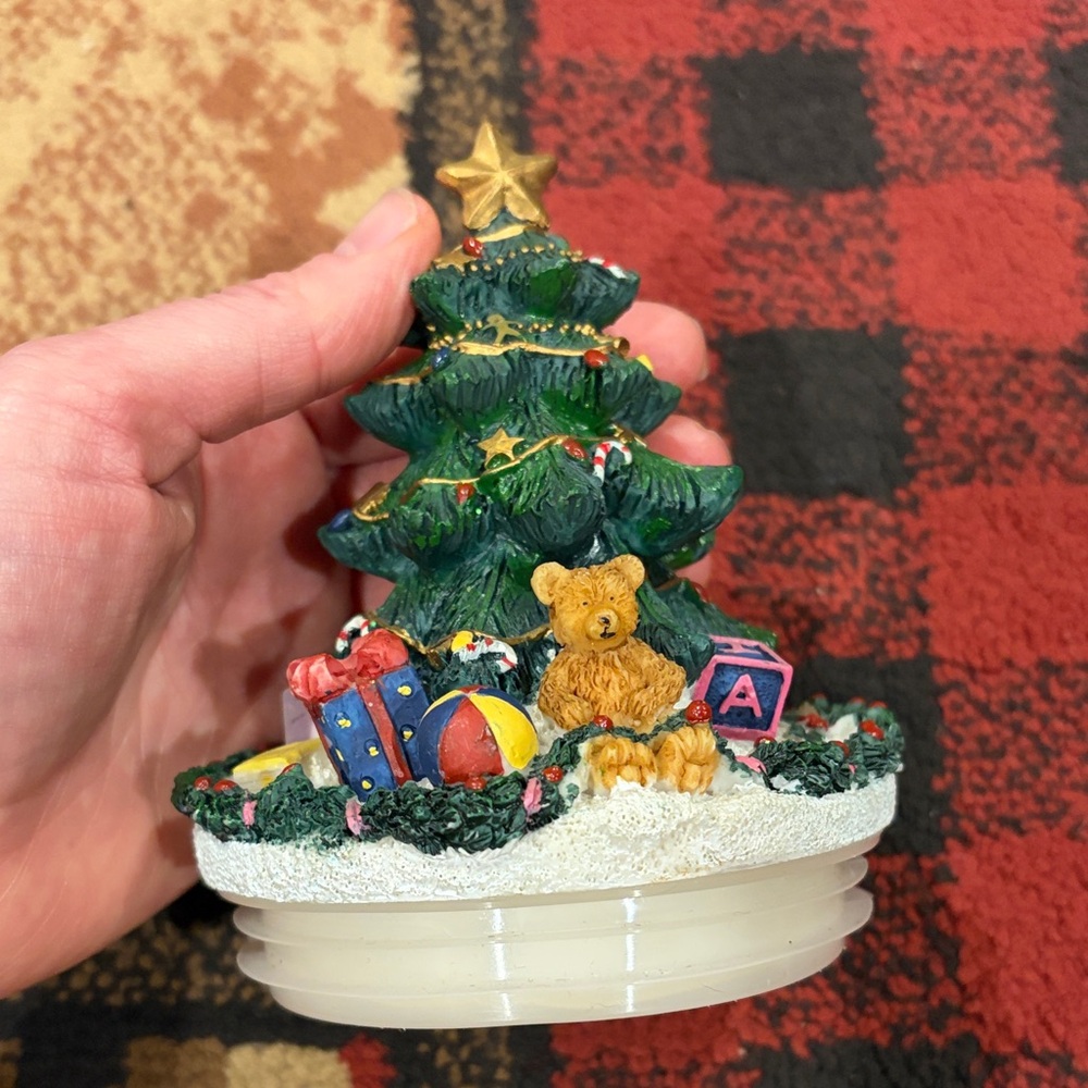 Christmas tree candle jar cover